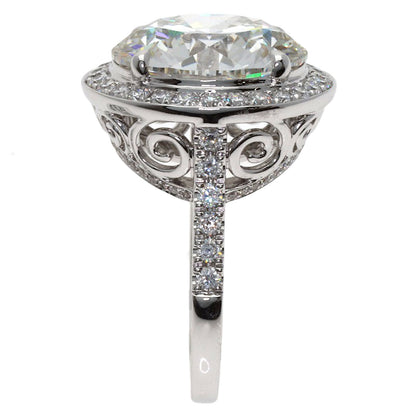 10.69ct Lab Grown Diamond Ring K14 White Gold 8.1g　Ladies