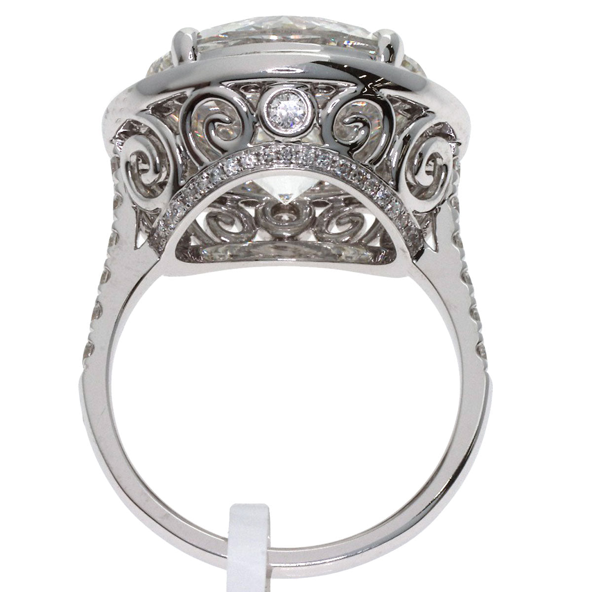 10.69ct Lab Grown Diamond Ring K14 White Gold 8.1g　Ladies