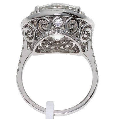 10.69ct Lab Grown Diamond Ring K14 White Gold 8.1g　Ladies