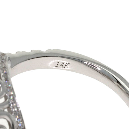 10.69ct Lab Grown Diamond Ring K14 White Gold 8.1g　Ladies