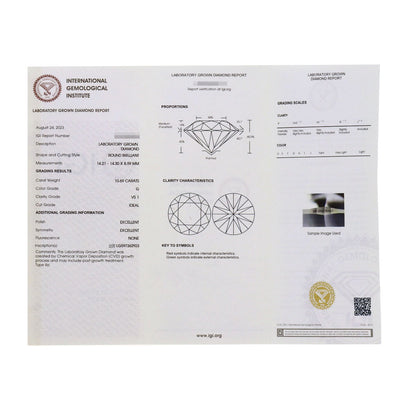 10.69ct Lab Grown Diamond Ring K14 White Gold 8.1g　Ladies