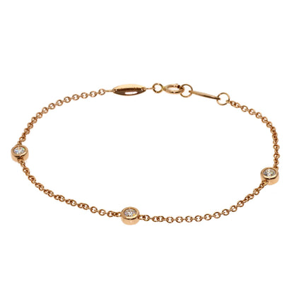 TIFFANY&Co. By The Yard 3P Diamond Bracelet K18 Pink Gold Ladies [Used]