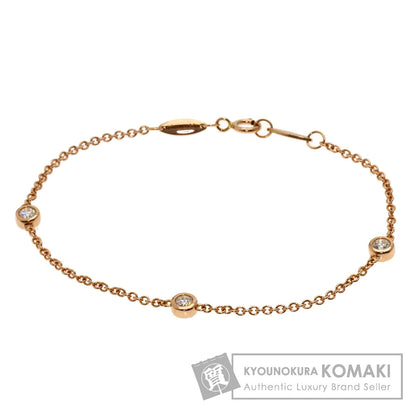 TIFFANY&Co. By The Yard 3P Diamond Bracelet K18 Pink Gold Ladies [Used]