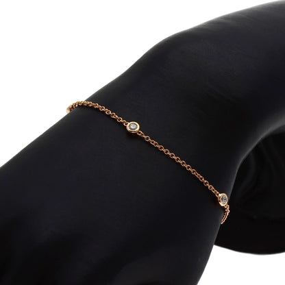 TIFFANY&Co. By The Yard 3P Diamond Bracelet K18 Pink Gold Ladies [Used]
