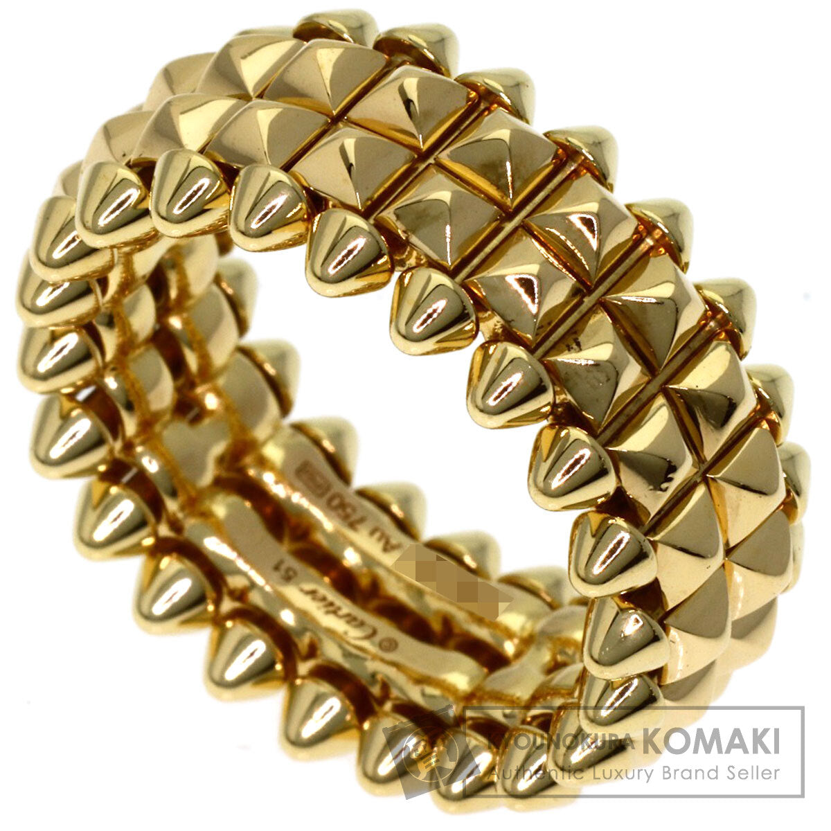 CARTIER Clash de Cartier Double #51 Ring K18 Yellow Gold Ladies [Used]