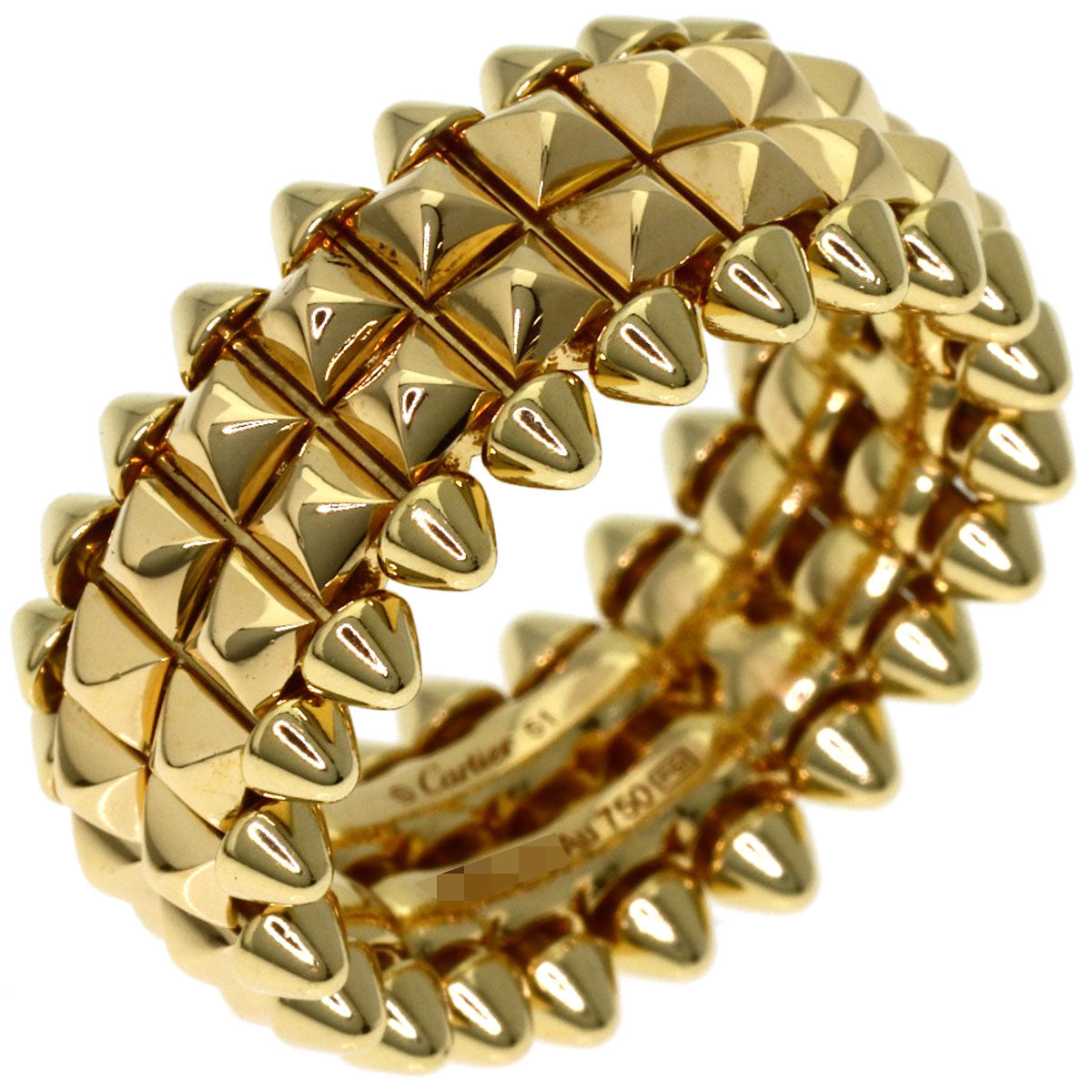 CARTIER Clash de Cartier Double #51 Ring K18 Yellow Gold Ladies [Used]