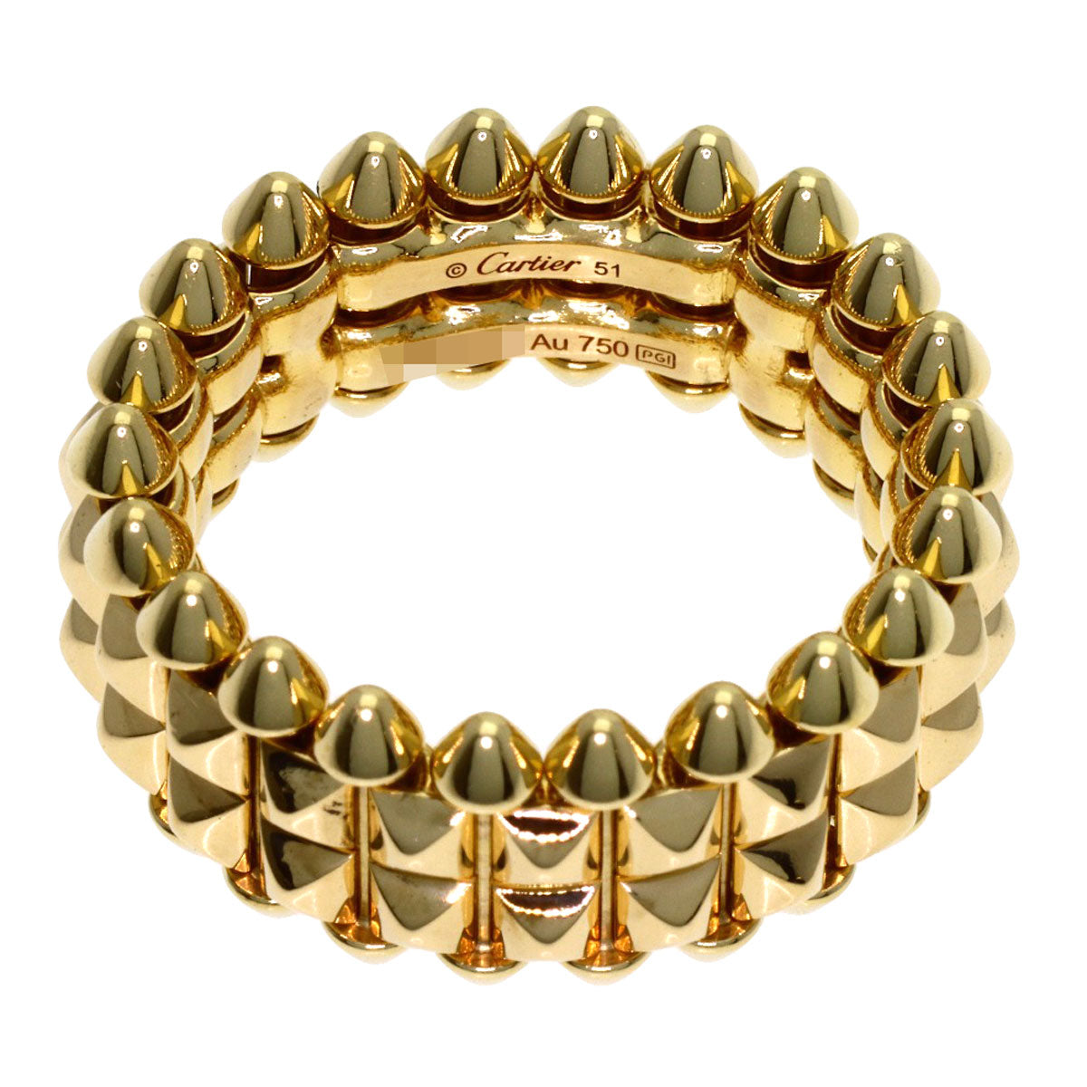 CARTIER Clash de Cartier Double #51 Ring K18 Yellow Gold Ladies [Used]