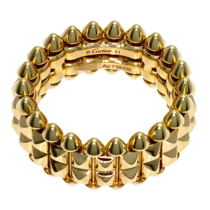CARTIER Clash de Cartier Double #51 Ring K18 Yellow Gold Ladies [Used]