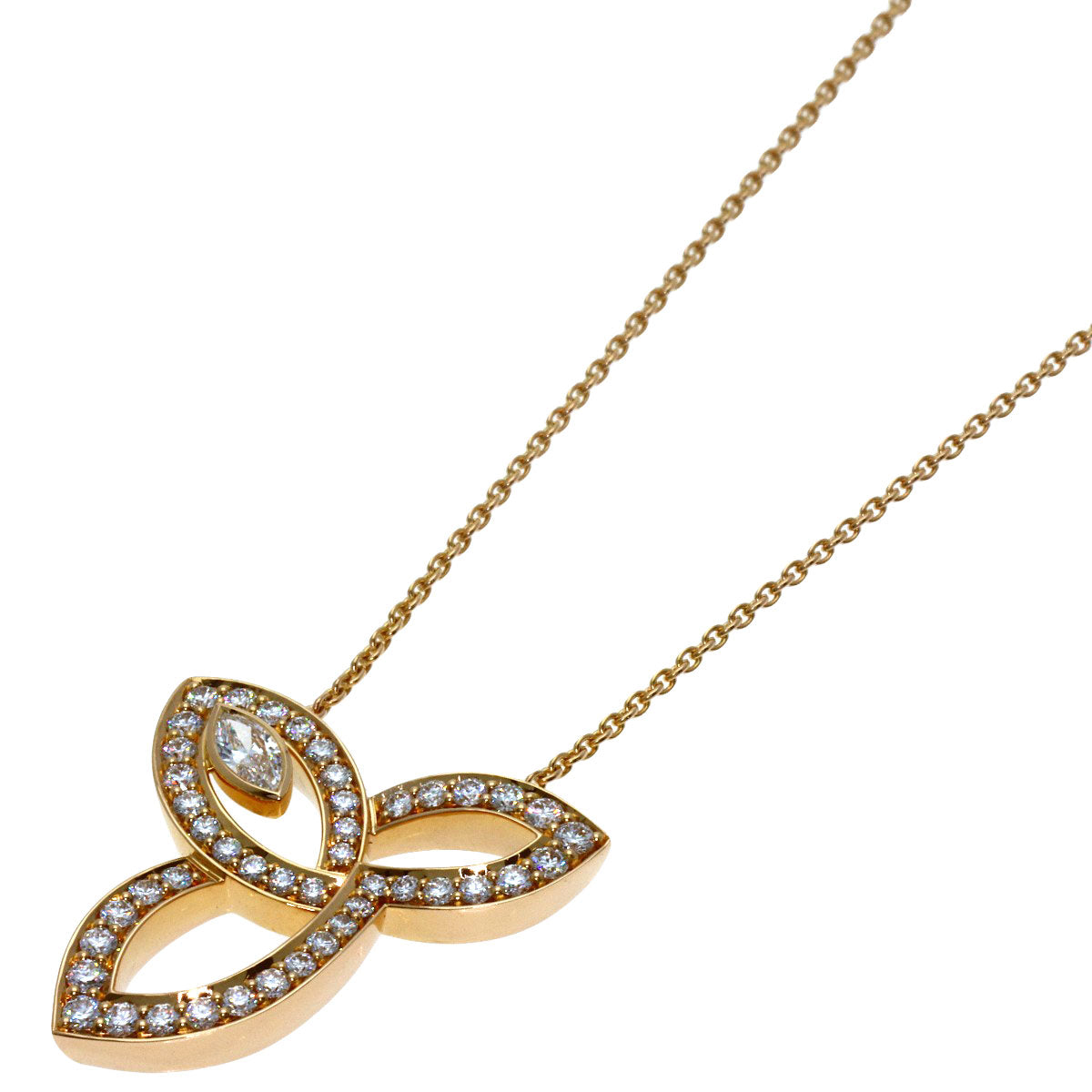 HARRY WINSTON Lily Cluster Diamond PEDRMQRFLC Necklace K18 Pink Gold Ladies [Used]