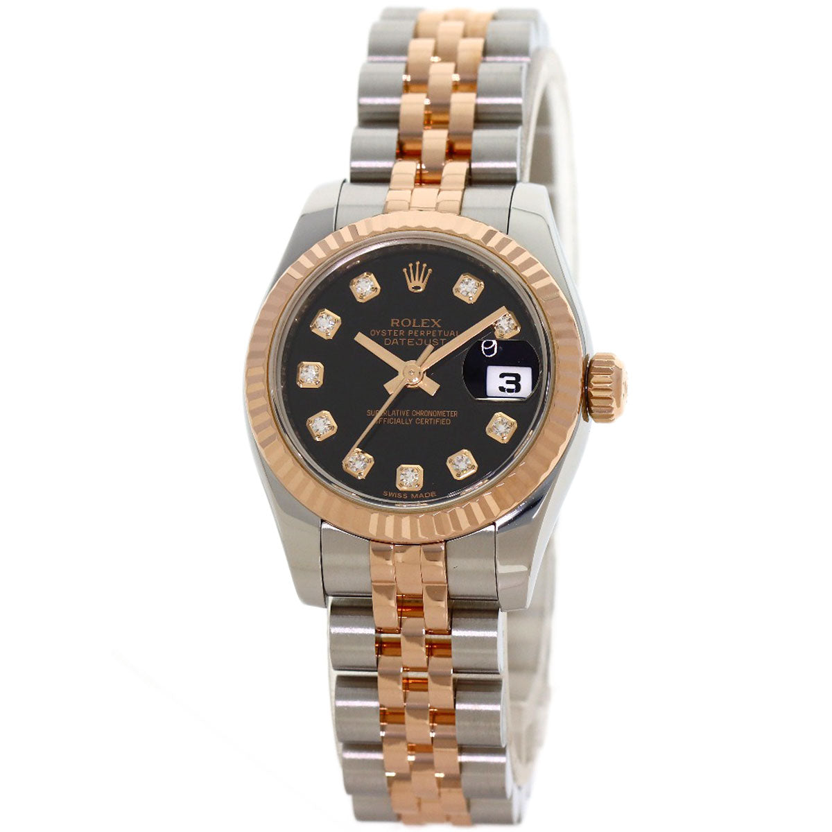 ROLEX DATEJUST 10P Diamond Watches 179171G Stainless Steel/SSxK18PG Ladies