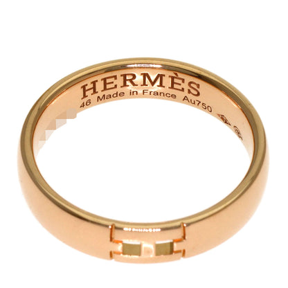 HERMES Ever Hercules #46 Ring K18 Pink Gold Ladies [Used]