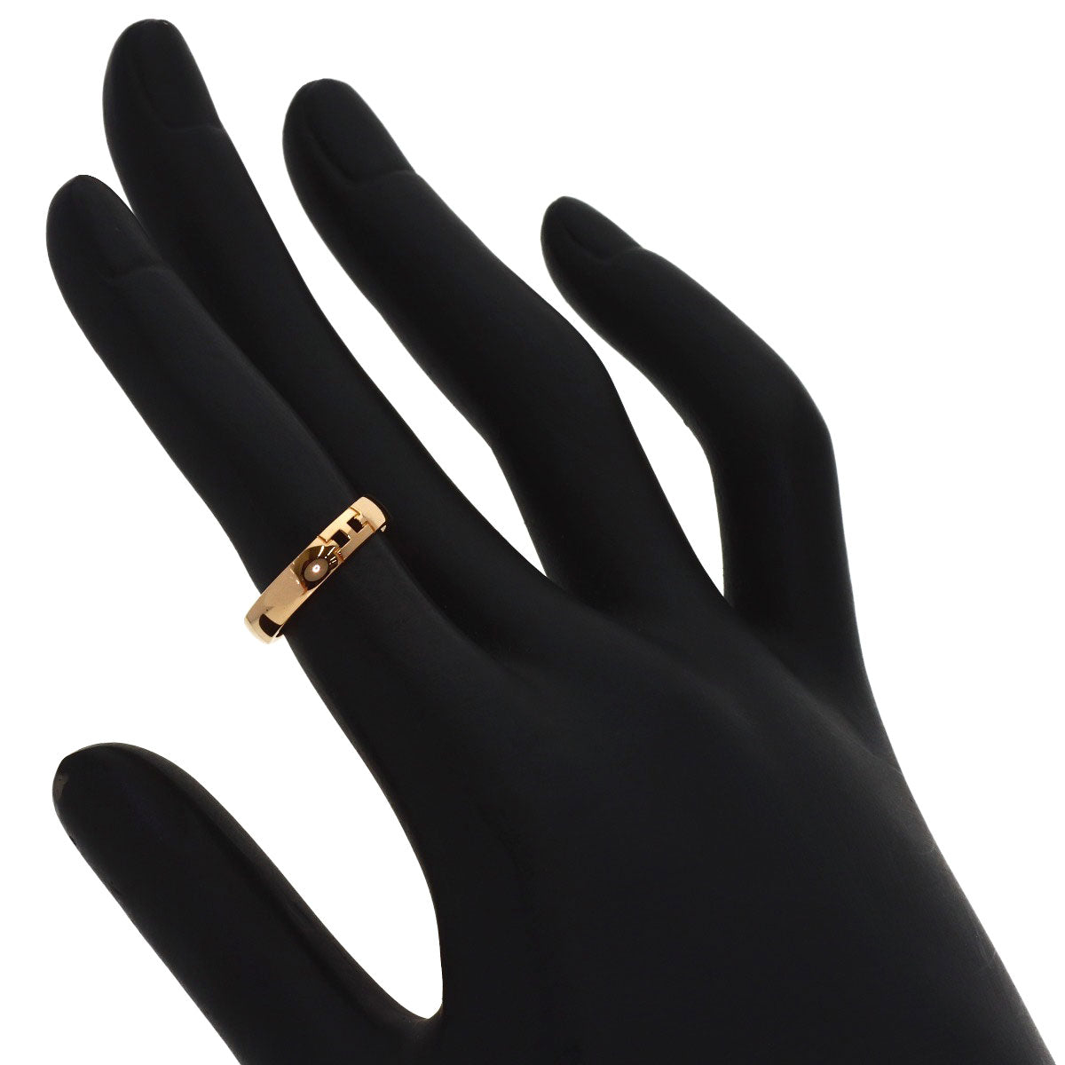 HERMES Ever Hercules #46 Ring K18 Pink Gold Ladies [Used]