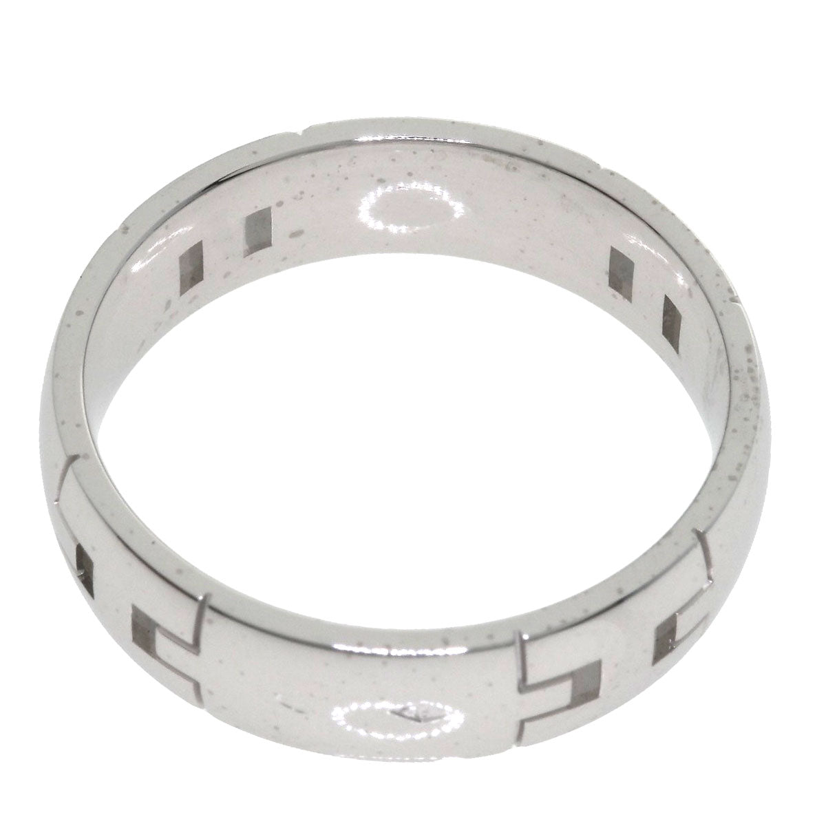 HERMES Hercules # 59 Ring K18 White Gold Ladies [Used]