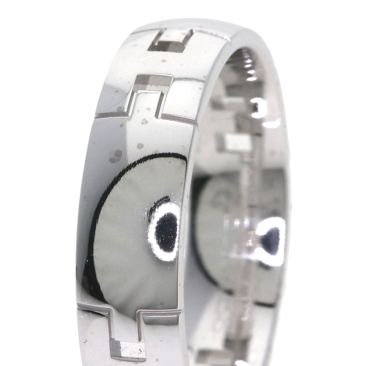 HERMES Hercules # 59 Ring K18 White Gold Ladies [Used]