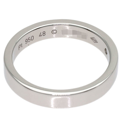 CARTIER Engraved 1P Diamond # 48 Ring Platinum PT950 Ladies [Used]