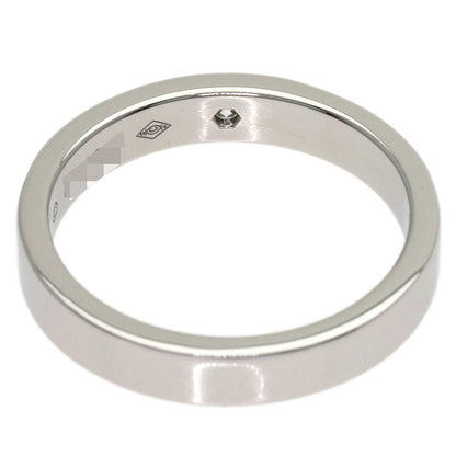 CARTIER Engraved 1P Diamond # 48 Ring Platinum PT950 Ladies [Used]