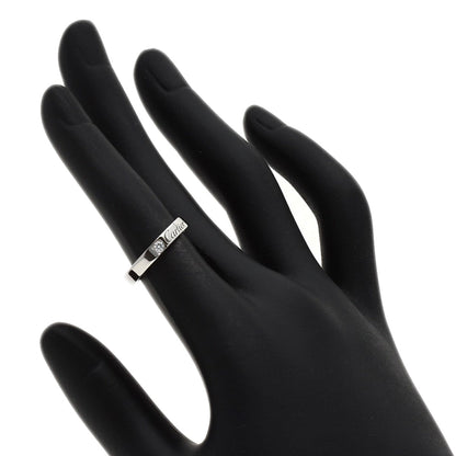 CARTIER Engraved 1P Diamond # 48 Ring Platinum PT950 Ladies [Used]