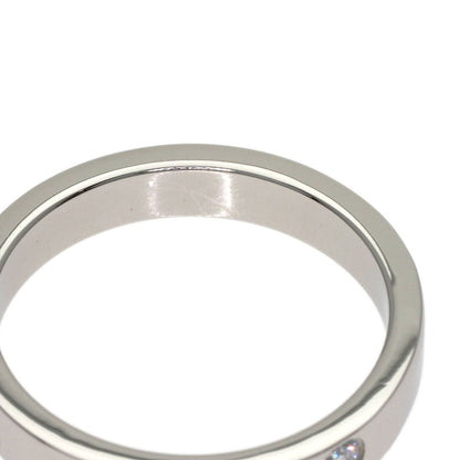 CARTIER Engraved 1P Diamond # 48 Ring Platinum PT950 Ladies [Used]