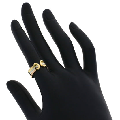 CARTIER 2C SM #50 Ring K18 Yellow Gold K18 White GoldLadies [Used]