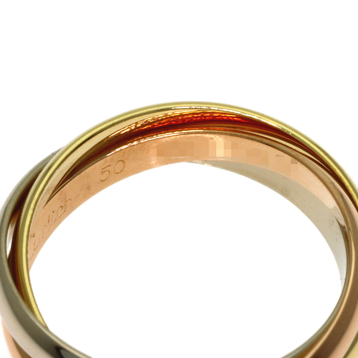 CARTIER Trinity SM #50 Ring K18 Yellow Gold 18K Pink GoldLadies [Used]