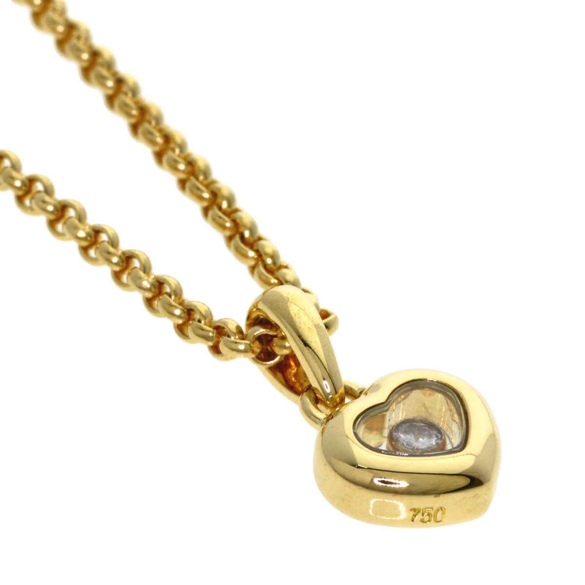 Chopard Happy Diamond Necklace K18 Yellow Gold Ladies [Used]