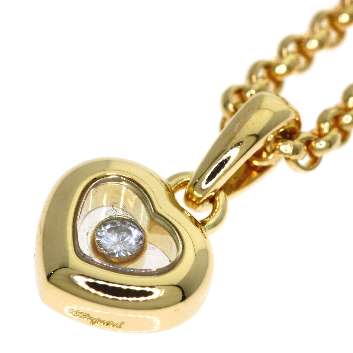 Chopard Happy Diamond Necklace K18 Yellow Gold Ladies [Used]