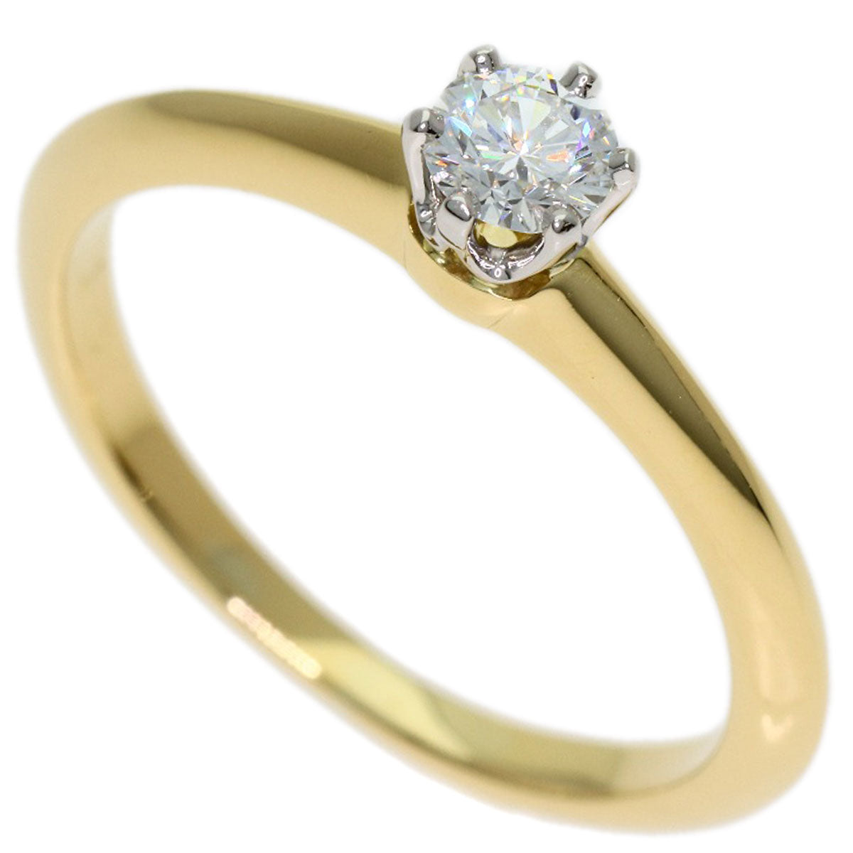 TIFFANY&Co. Solitaire Diamond Ring K18 Yellow Gold PTLadies [Used]