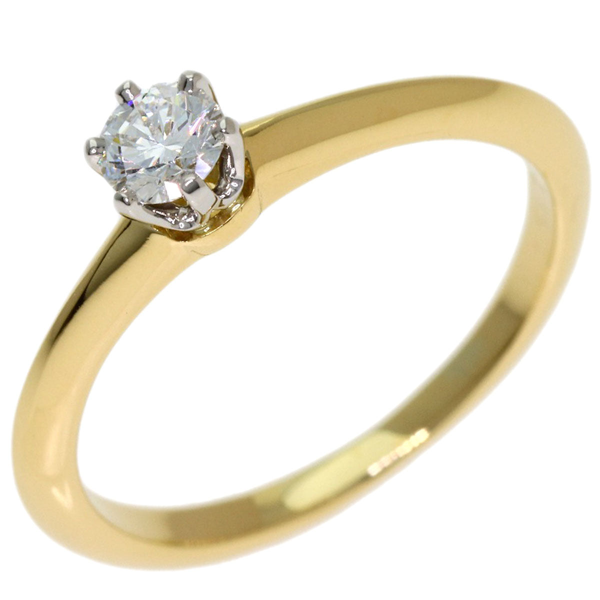 TIFFANY&Co. Solitaire Diamond Ring K18 Yellow Gold PTLadies [Used]