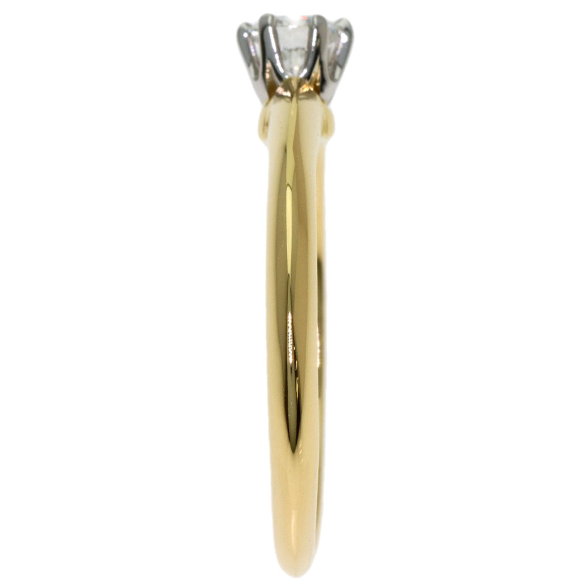 TIFFANY&Co. Solitaire Diamond Ring K18 Yellow Gold PTLadies [Used]