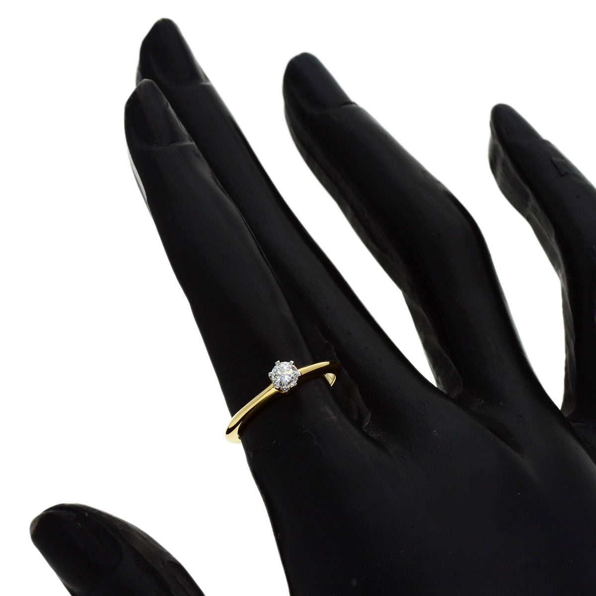 TIFFANY&Co. Solitaire Diamond Ring K18 Yellow Gold PTLadies [Used]