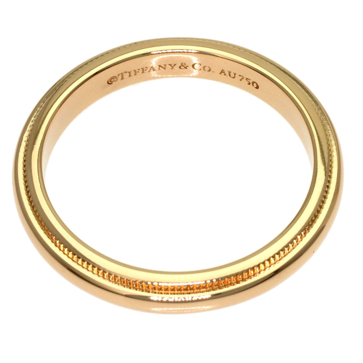 TIFFANY&Co. Milgrain Ring K18 Pink Gold Ladies [Used]
