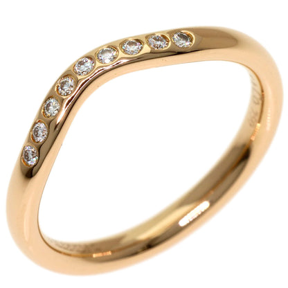 TIFFANY&Co. Curved band Diamond Ring K18 Pink Gold Ladies [Used]