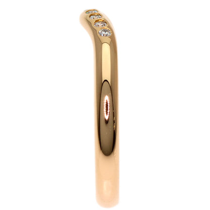 TIFFANY&Co. Curved band Diamond Ring K18 Pink Gold Ladies [Used]