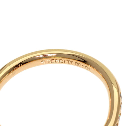 TIFFANY&Co. Curved band Diamond Ring K18 Pink Gold Ladies [Used]