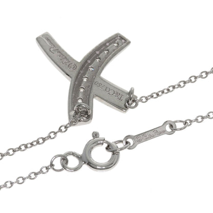 TIFFANY&Co. Kiss Diamond Necklace K18 White Gold Ladies [Used]