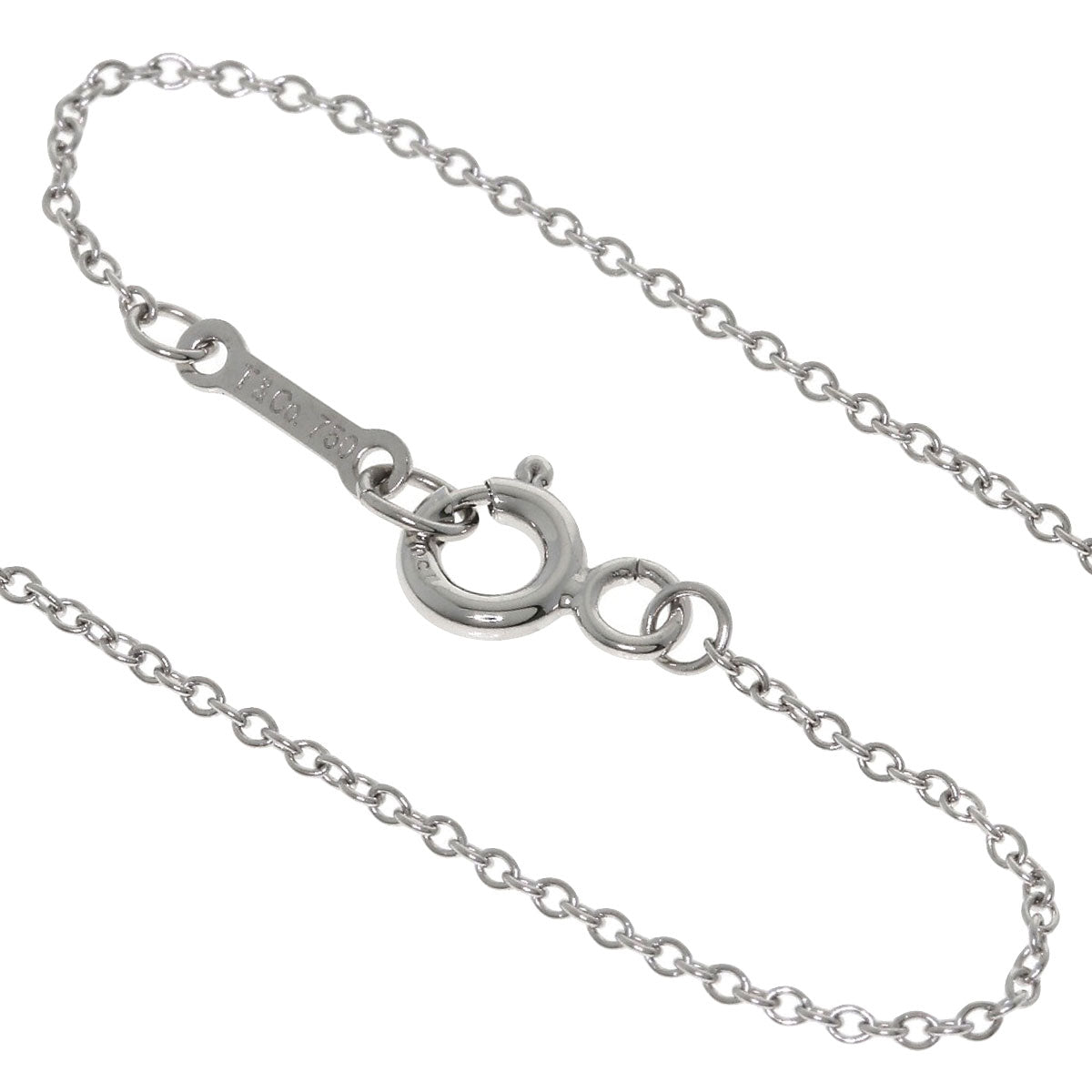 TIFFANY&Co. Kiss Diamond Necklace K18 White Gold Ladies [Used]