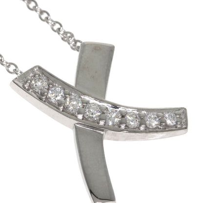 TIFFANY&Co. Kiss Diamond Necklace K18 White Gold Ladies [Used]