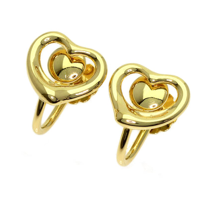 TIFFANY&Co. Open heart Earring K18 Yellow Gold Ladies [Used]