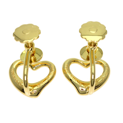 TIFFANY&Co. Open heart Earring K18 Yellow Gold Ladies [Used]