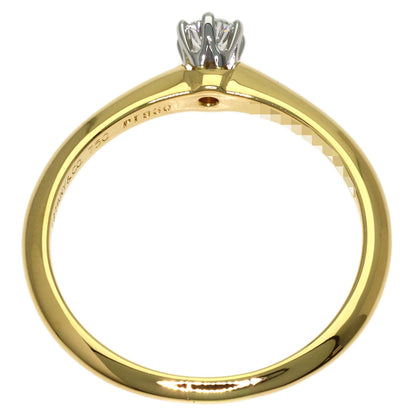TIFFANY&Co. Solitaire 1P Diamond Ring K18 Yellow Gold PT950Ladies [Used]
