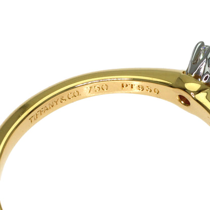 TIFFANY&Co. Solitaire 1P Diamond Ring K18 Yellow Gold PT950Ladies [Used]