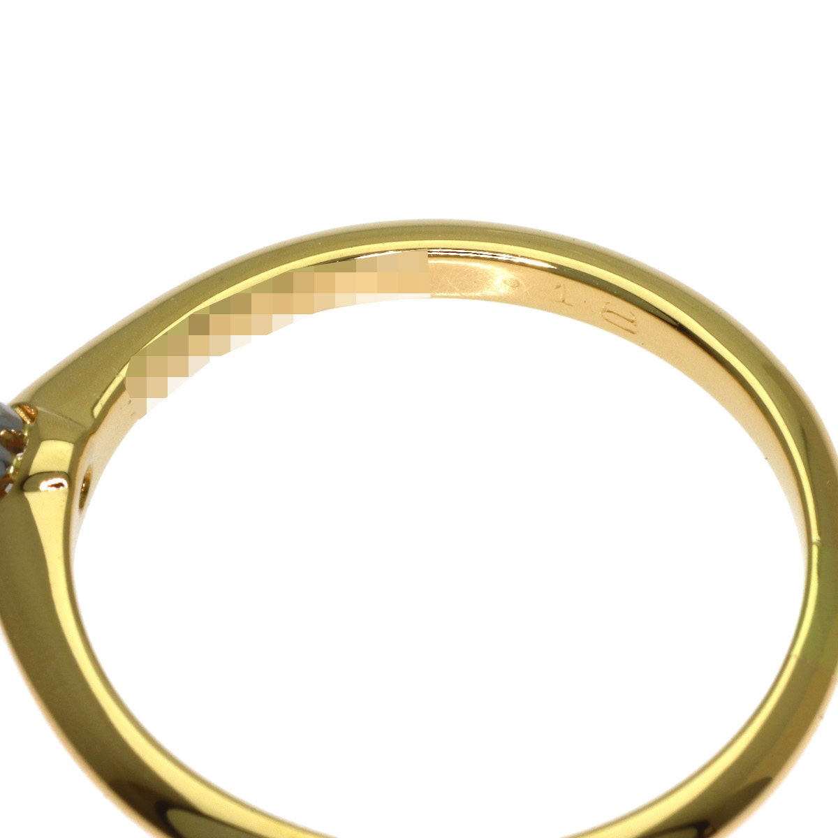 TIFFANY&Co. Solitaire 1P Diamond Ring K18 Yellow Gold PT950Ladies [Used]