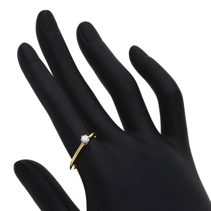 TIFFANY&Co. Solitaire 1P Diamond Ring K18 Yellow Gold PT950Ladies [Used]