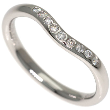 TIFFANY&Co. Curved band Diamond Ring Platinum PT950 Ladies [Used]