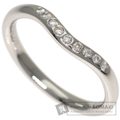 TIFFANY&Co. Curved band Diamond Ring Platinum PT950 Ladies [Used]