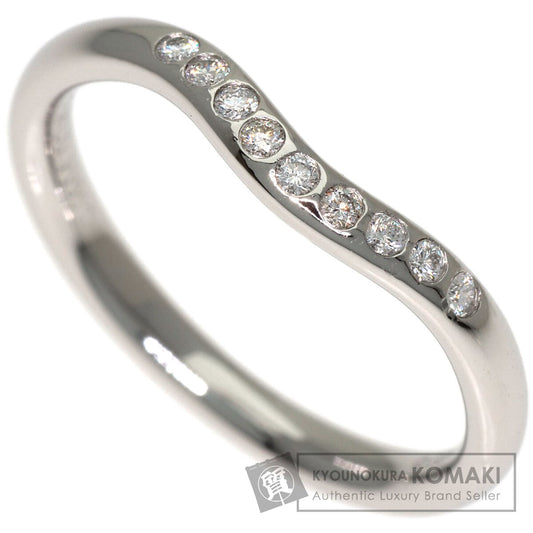 TIFFANY&Co. Curved band Diamond Ring Platinum PT950 Ladies [Used]