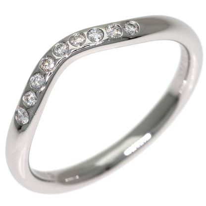 TIFFANY&Co. Curved band Diamond Ring Platinum PT950 Ladies [Used]
