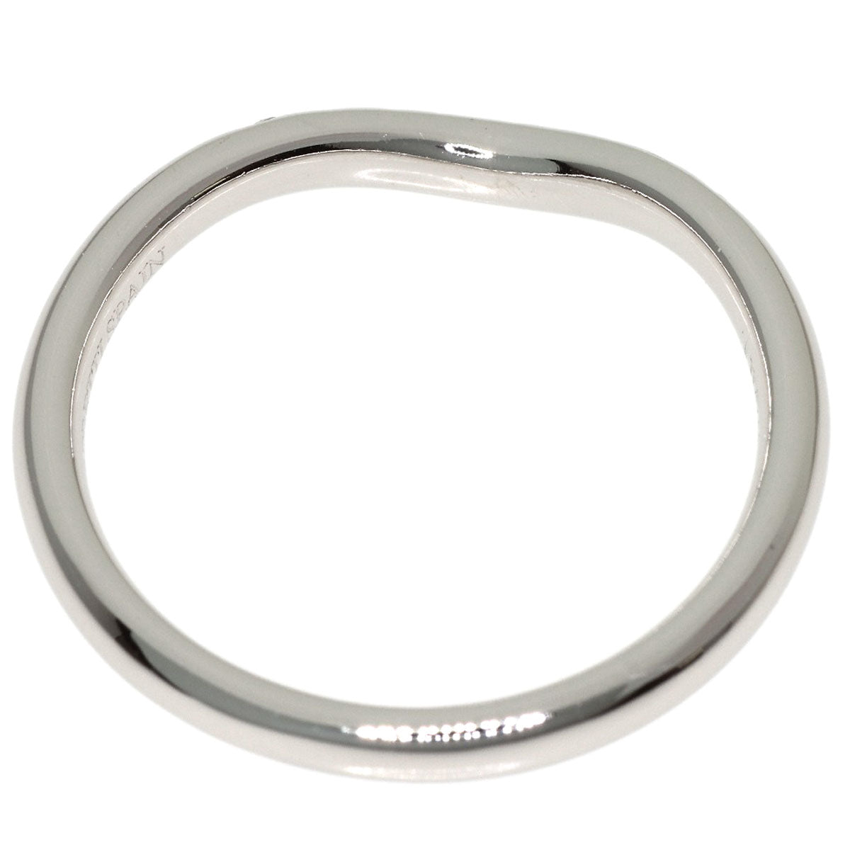 TIFFANY&Co. Curved band Diamond Ring Platinum PT950 Ladies [Used]
