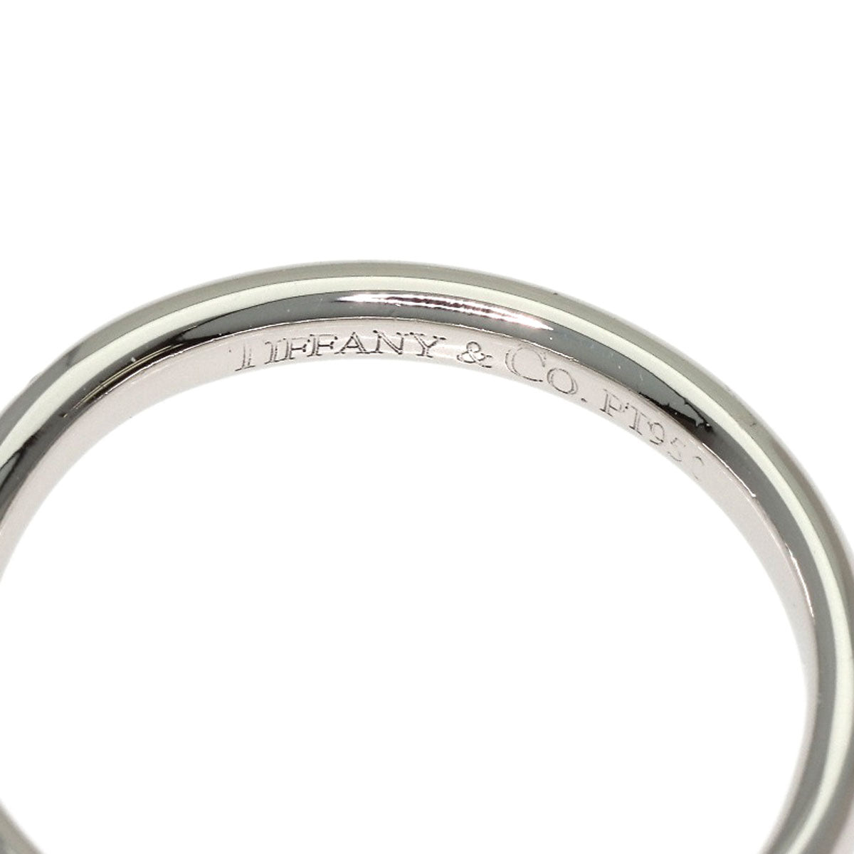TIFFANY&Co. Curved band Diamond Ring Platinum PT950 Ladies [Used]