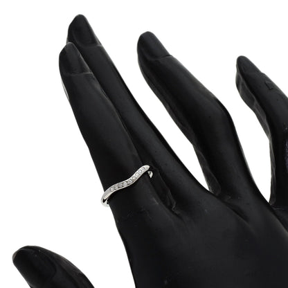TIFFANY&Co. Curved band Diamond Ring Platinum PT950 Ladies [Used]